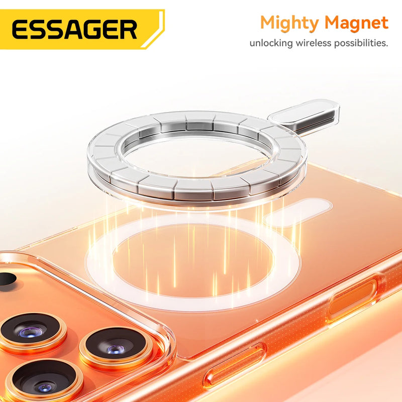 ស្រោម ម៉ាញេទិក Essager សម្រាប់ iPhone 17 Series ស្រោមការពារការប៉ះទង្គិច សាកថ្មឥតខ្សែ សម្រាប់ Magsafe សម្រាប់ iPhone 17 Pro Max 17 Air