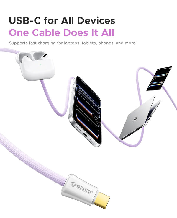 ORICO Aura Charge PD 60W USB Type C To USB C Cable PD 3.0 Fast Charging Charger Wire For Macbook Pro iPad Samsung