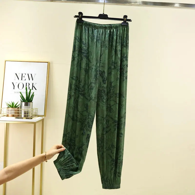 New Printed Spring Summer Pajamas Pants Women Casual Sleepwear Pyjamas Pant Home Wear Sleeping Trousers Pantalon Pijama Mujer