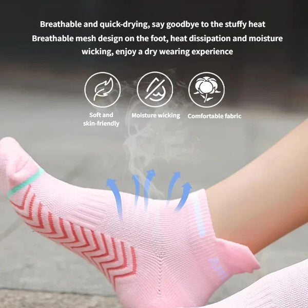 WRELS 1/2/3 Pairs Running Socks Quick drying Sports Ankle Socks Men Women Cushioned Arch Support Moisture Wicking Athletic Socks