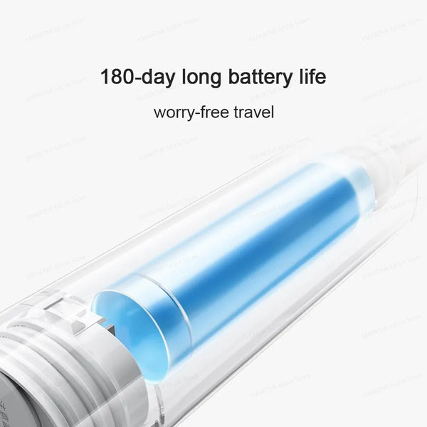 ច្រាសដុសធ្មេញអគ្គិសនី MIJIA Smart Servo-Oscillation Pro, ការពារទឹក IPX8 និងសោរសម្រាប់ធ្វើដំណើរ, អាយុកាលថ្មរយៈពេល 180 ថ្ងៃ, ការគ្រប់គ្រងកម្មវិធី
