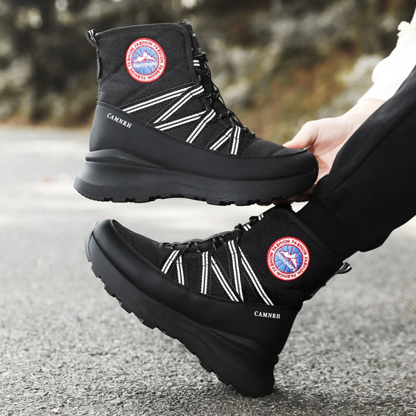 Men women's high-top cold-proof plus velvet warm snow boots winter light anti-slip casual cotton boots couples fashion walking