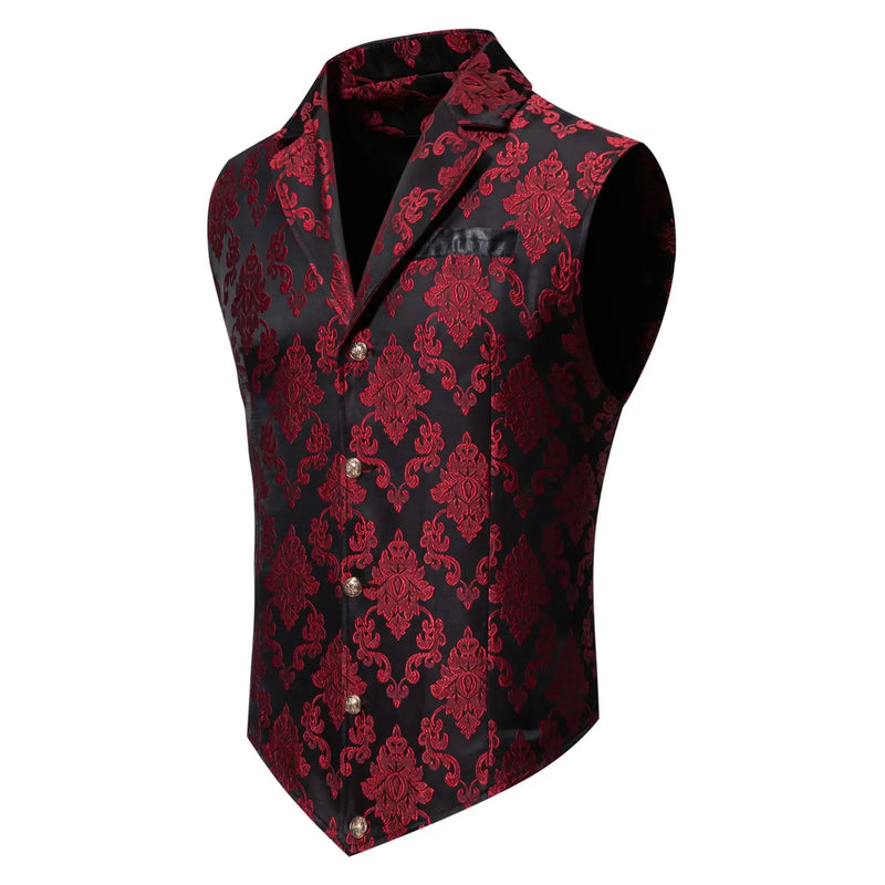 Blue Jacquard Fabric Men's Sleeveless Vest Coat,Wedding/Party/Stage Performance Dress Vests,Green Red Pink Black White Waistcoat
