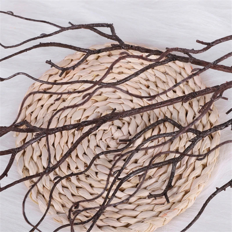 ការក្លែងធ្វើនៃផ្កា Willow និង Rattan ដែលមានសម ៤ សម្រាប់រៀបចំផ្កា គ្រឿងបន្ថែមក្នុងផ្ទះ ផ្កាក្លែងធ្វើសិប្បនិម្មិត ផ្កាទន់ដែលមានមែកឈើងាប់