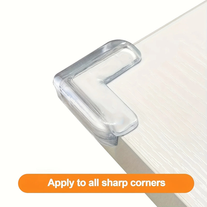 4/8/12pcs Transparent Silicone Corner Protector Set, Safe Edge Guards for Power Outlets and Table Corners