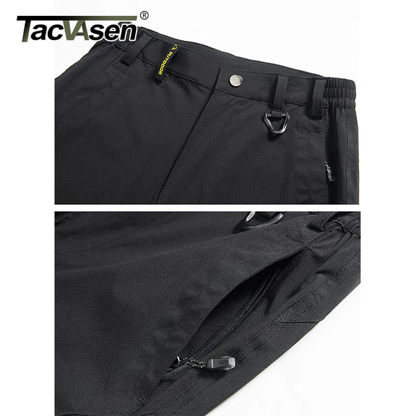 TACVASEN Quick Dry Outdoor Hiking Pants Men Summer Lightweight Rip-stop Cargo Work Trousers Multi-Pockets Camping Fishing Pants
