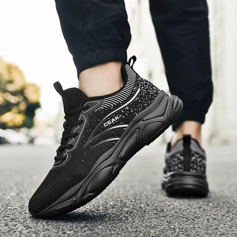 Men's light casual sneakers Four seasons soft sole breathable non-slip comfort youth outdoor walking speed running sports shoes