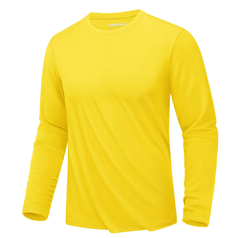 TACVASEN UPF 80+ Sun Protection T-shirts Men's Quick Dry Long Sleeve Athlectic T Shirts Performance Sports T-shirts Rash Guard