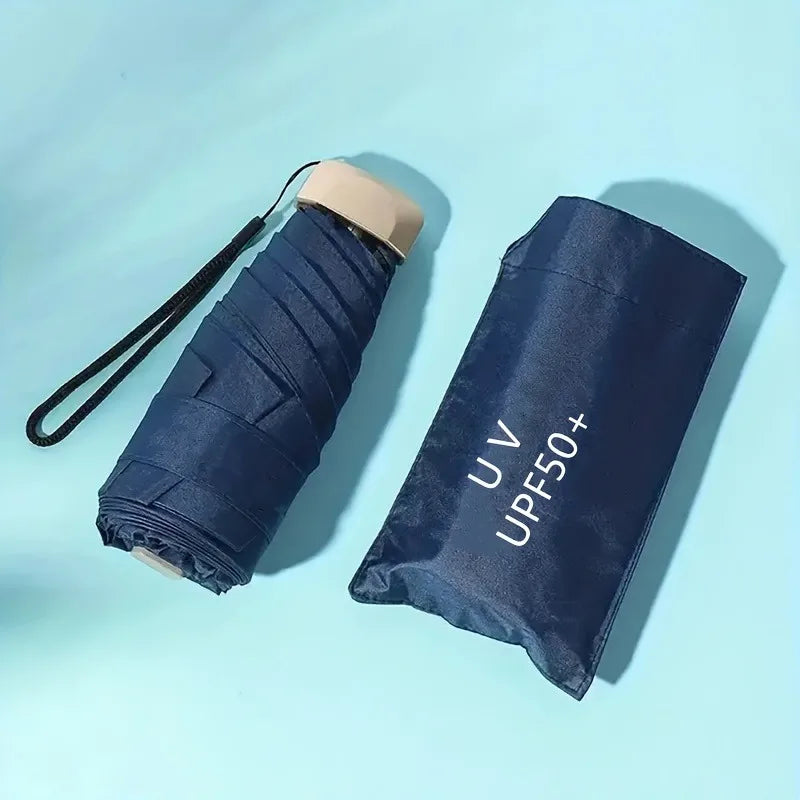 1pc 6 bones sunshane Umbrella Manual Opening And ClosingPerfect for Sun Protection And Portability for Commuting, Shopping