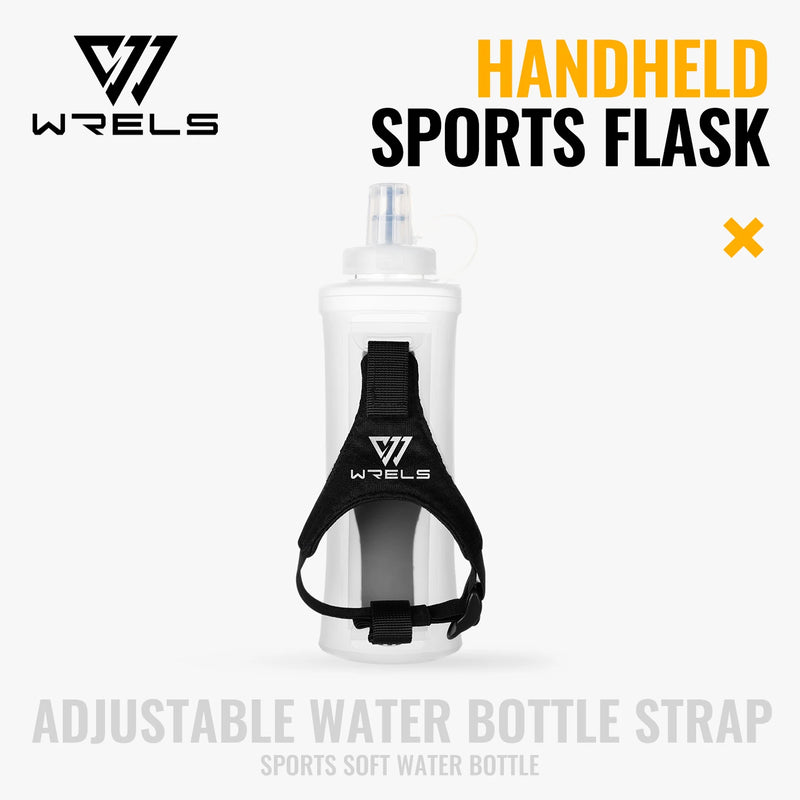 WRELS TPU Soft Water Bottle BPA Free Hydration Flask Running Cycling Hiking Outdoor Squeeze Collapsible Handheld Sports Kettle