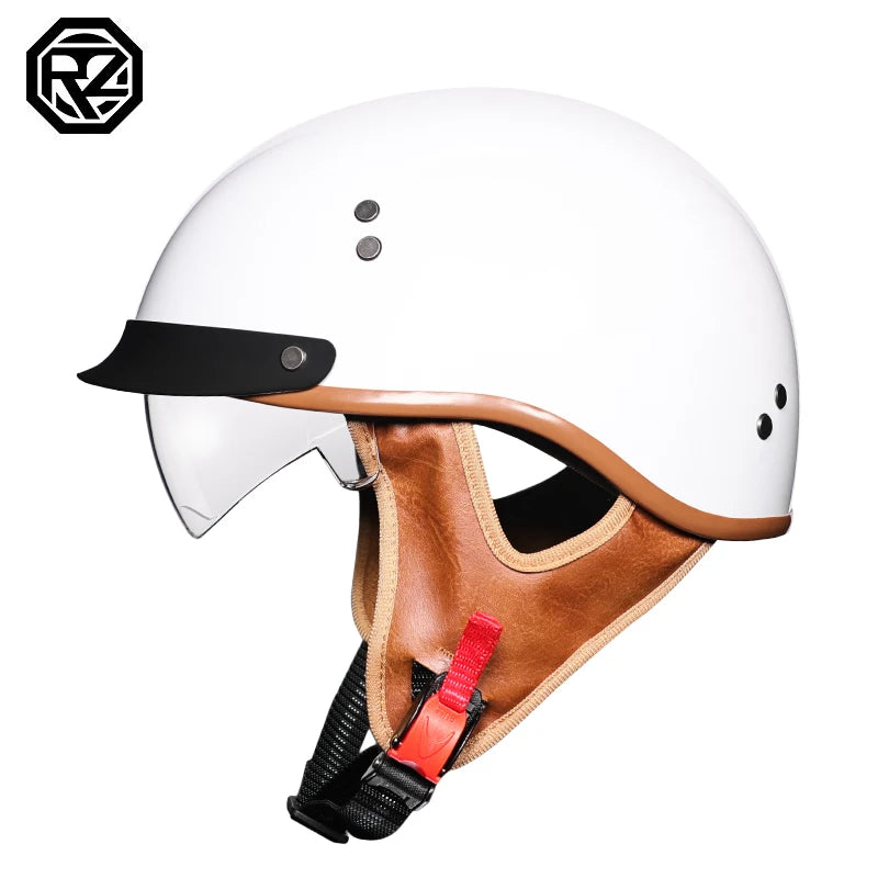 Motorcycle Helmet With lenses Retro Half Helmet Jet Helmet Open Helmet Scooter Cruiser Chopper Half Shell Helmet Adult