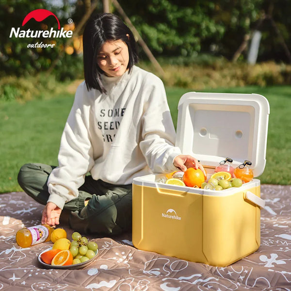 ប្រអប់ត្រជាក់ Naturehike ទំហំ 18 លីត្រ សមត្ថភាពធំ សម្រាប់ដាក់អាហារ BBQ នេសាទ ក្រៅផ្ទះ បោះតង់ ញ៉ាំអាហារក្រៅផ្ទះ កាបូបត្រជាក់សម្រាប់ទុកដាក់អាហារក្រៅផ្ទះ ទូរទឹកកក
