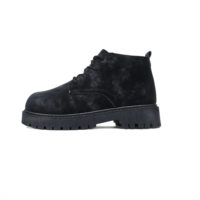 Men's Retro Thick-Sole Casual Shoes Four Seasons Soft-Sole Anti-Slip Light Outdoor Walking Shoes Fashion Joker Sports Tide Shoes
