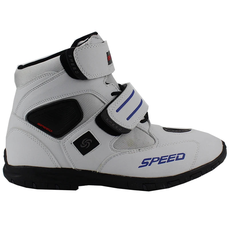 PRO-BIKER Motorcycle Boots Microfiber Leather Shoes Breathable Racing Boots SPEED Motorboat Motocross Men's Anti-skid Boots