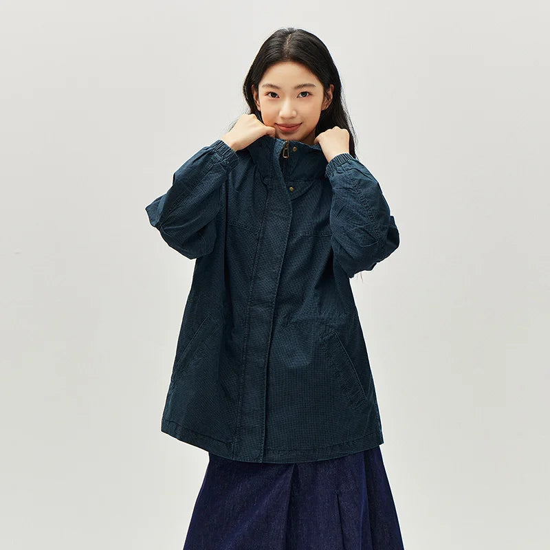 Semir Retro Jacket Women 2026 Spring Denim Casual Loose Waist Cinched Fashion Stylish Vintage Outerwear Top