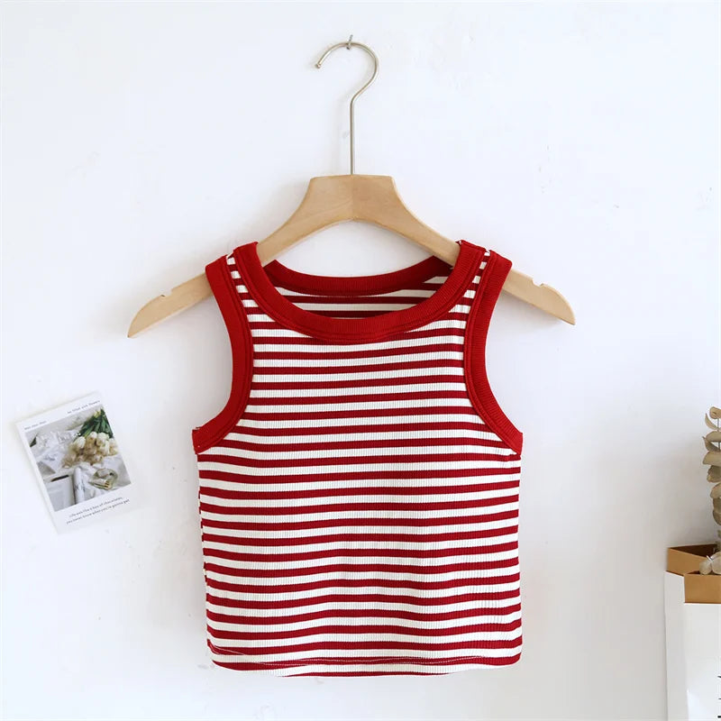 Summer Women's Pajamas T-shirt One Piece Sleepwear Vest Fashion Striped Modal Bottoming Shirt Chest Pad Sleeping Tops