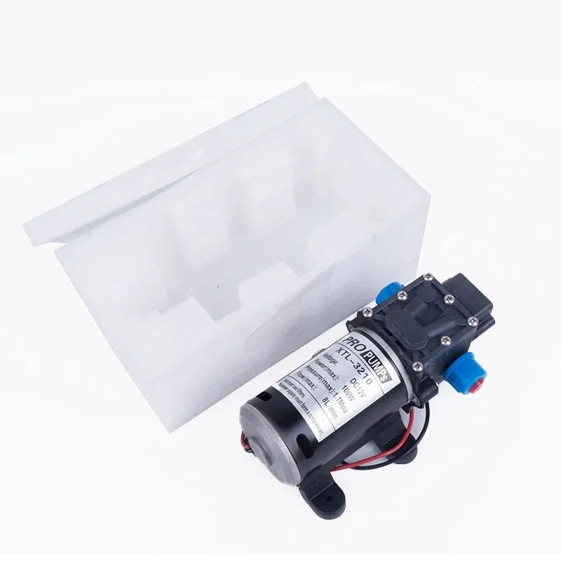 DIVEDEER 100W High-Pressure Mini Diaphragm Pump Self-Priming Water Pump for Liquid Filling 130PSI 8L/Min