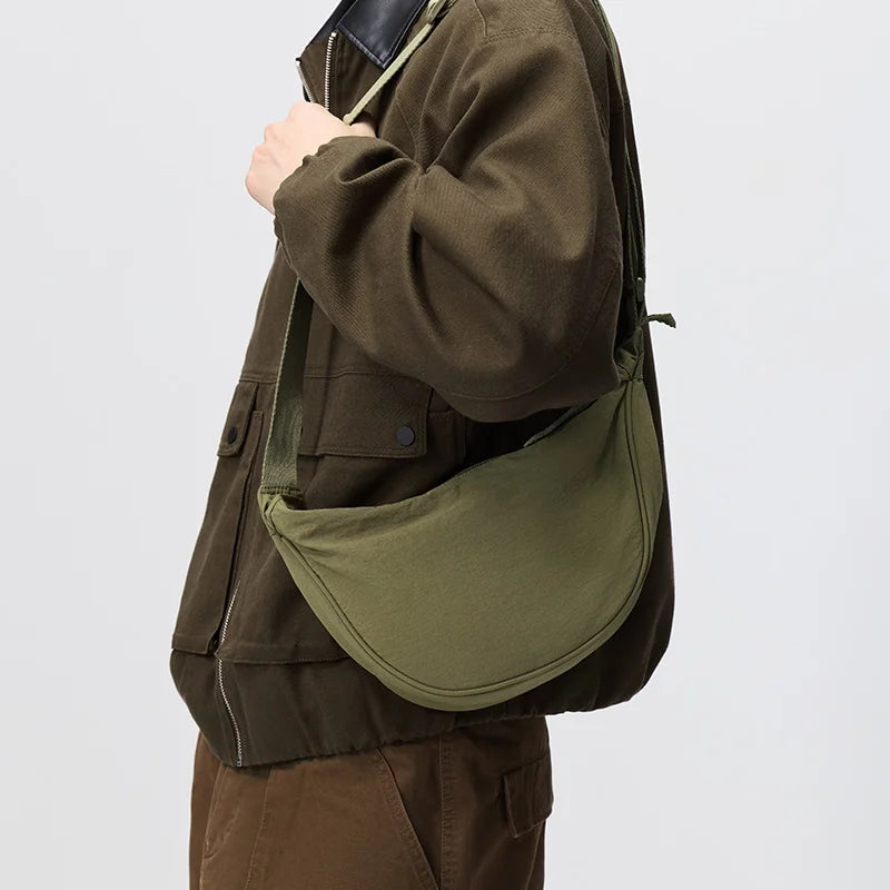Semir Men Crossbody Bag Lightweight Nylon Dumpling Shape Commuter Casual Shoulder Bag Daily Carry Daily Wear 2026