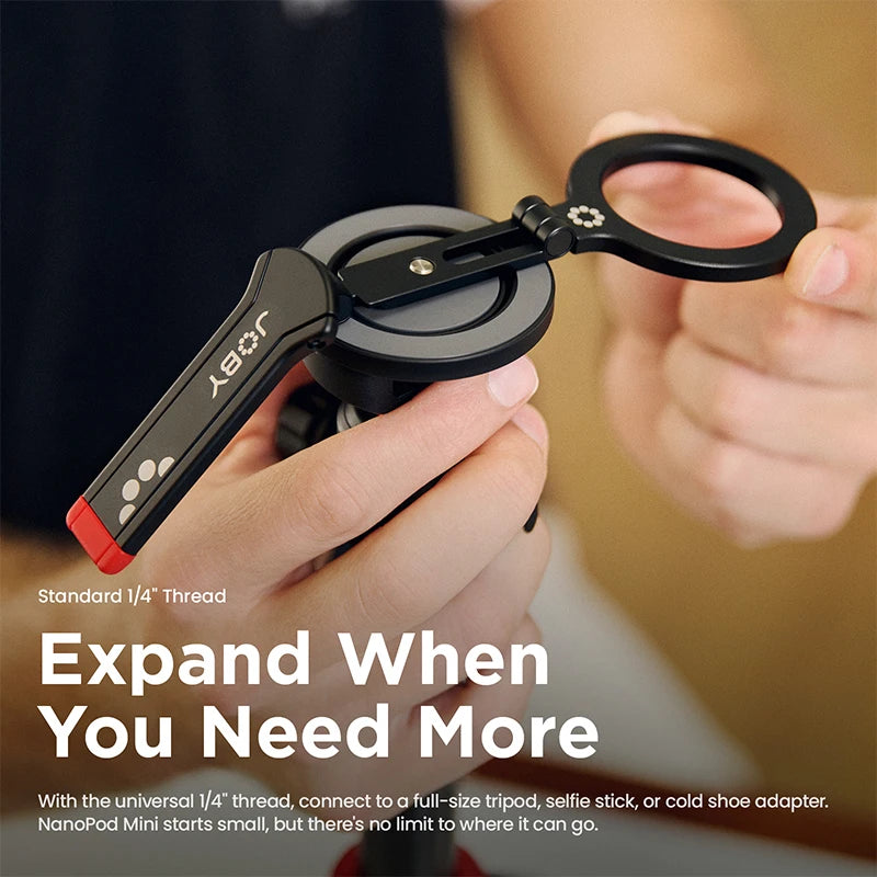 ជើងកាមេរ៉ាម៉ាញេទិក JOBY NanoPod Mini NP01 សម្រាប់ទូរស័ព្ទ Iphone 17 16 15 ជាមួយវីស 1/4" ជើងកាមេរ៉ា Mantis សម្រាប់ថតវីដេអូ Vlog ក្រៅផ្ទះ