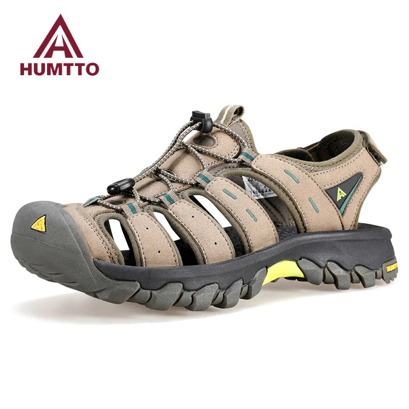 HUMTTO New Summer Hiking Shoes for Men Breathable Mens Sandals Outdoor Water Beach Sandals Camping Fishing Climbing Sneakers Man