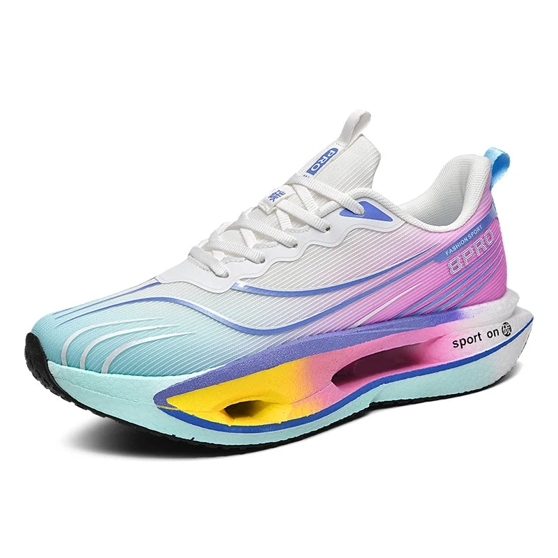 Men Women Carbon Racing Running Shoes Four Seasons New Breathable Lightweight Outdoor Casual Sneakers Couple Speed Sports Shoes
