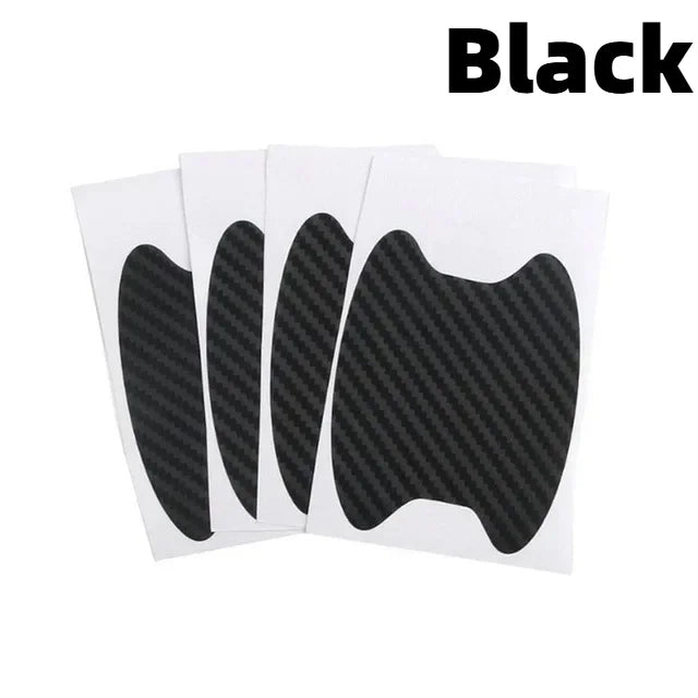 4pcs Car Door Sticker Carbon Fiber Scratch Resistant Cover Auto Handle Protection Film Exterior Styling Car Additions.