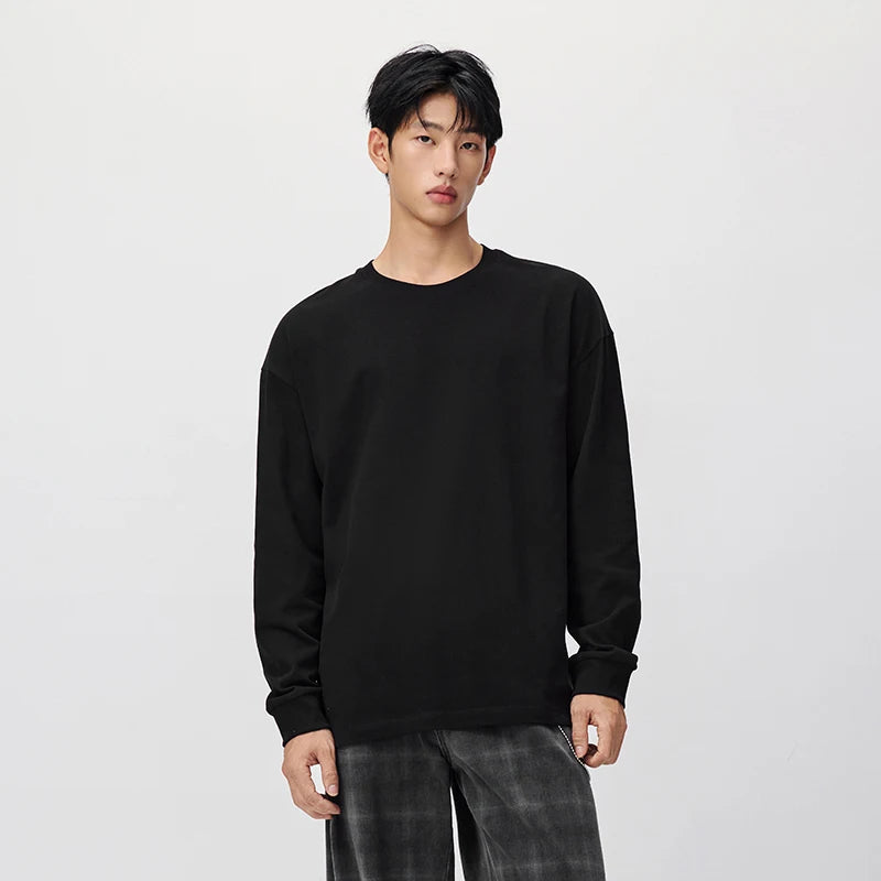 Semir Men Knit Tshirt Versatile Solid Color Crew Neck 2026 New Winter Daily Wear Urban Casual Style Cold Weather Layering