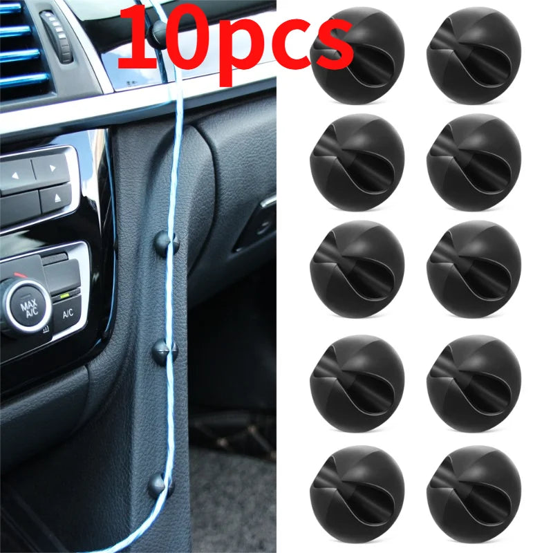5/10pcs Car Dashboard Phone Charger Cable Manager Hook Headphone Line Organizer Clasp Clamp Holder Auto Interior Additions