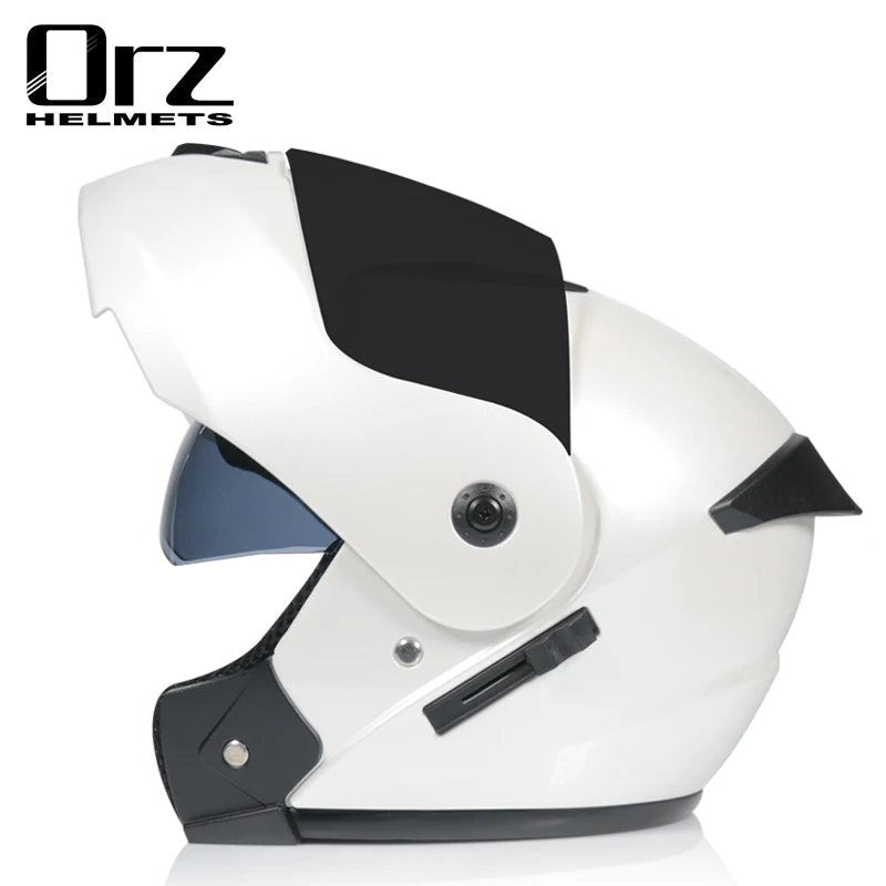 ORZ-901 professional motorcycle sports flip helmet ABS material modular dual lens full face helmet DOT certification