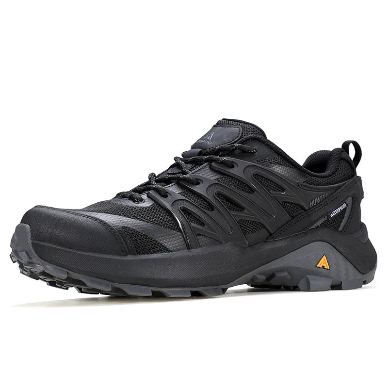 HUMTTO Outdoor Shoes for Men Anti-slip Sneakers Breathable Hiking Shoes Lightweight Black Walking Trainers Casual Trekking Boots