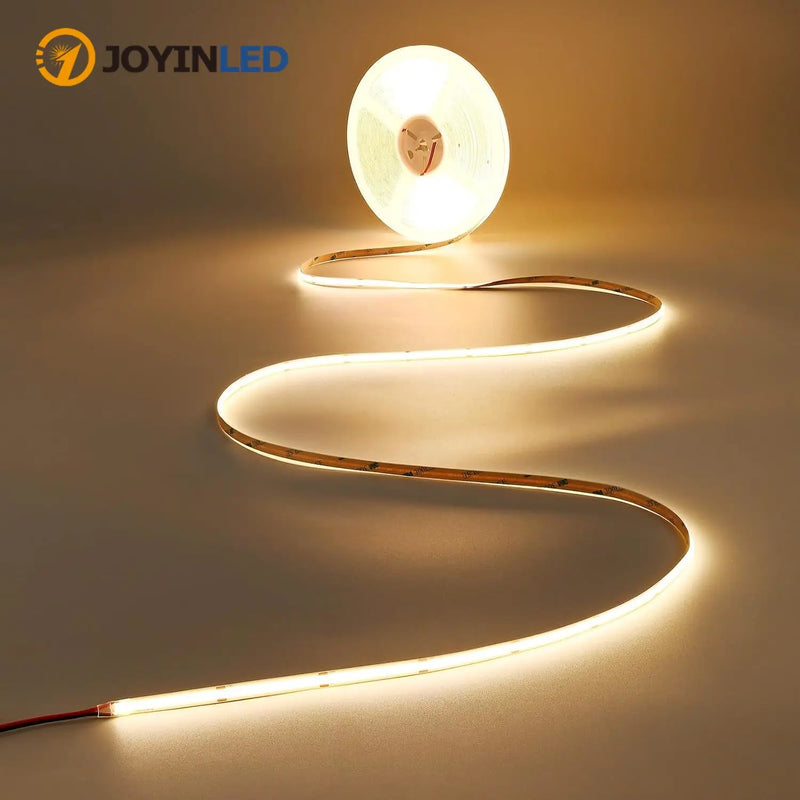 JOYINLED 24V COB LED Strip Light 10M 312/576LEDs COB LED Tape Warm White Cool White Flexible Self Adhesive Light for Decor