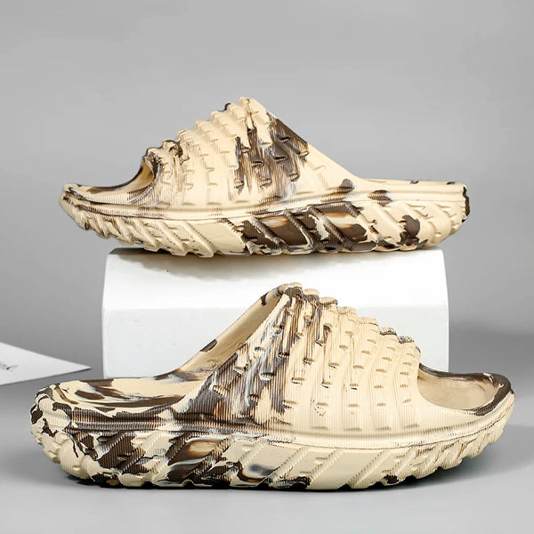 Mens Wide Toe Camouflage Slide Sandals Thick Platform EVA Open Toe Slippers Non Slip Comfort Casual Slides for Indoor Outdoor