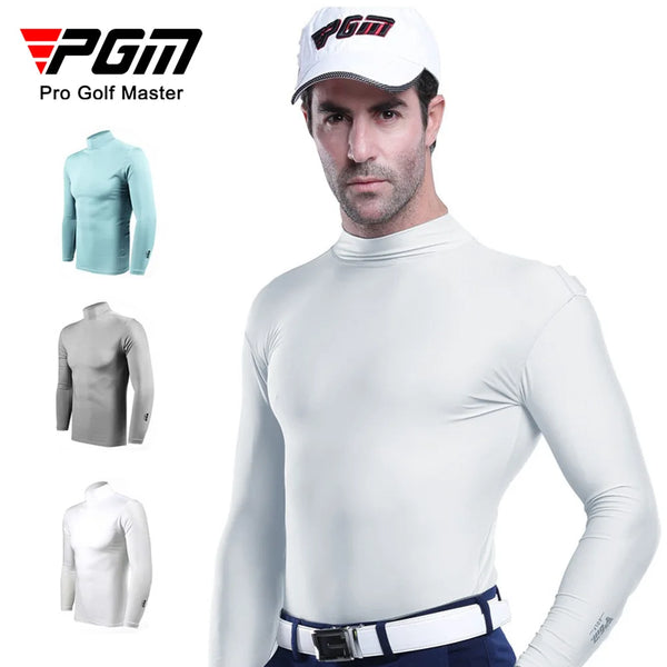 PGM Men's Golf Long Sleeved T-shirt Summer Ice Silk Breathable Base Shirts Clothing YF202
