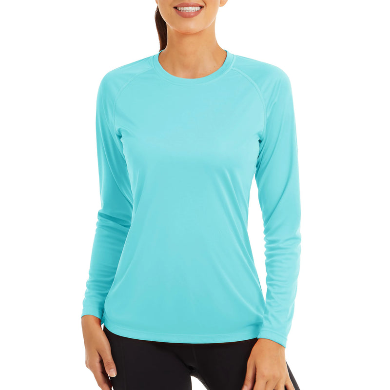 TACVASEN UPF 50+ Sun/Skin Protection Quick Dry T-Shirts Womens Long Sleeve Outdoor Performance Tee Shirts Summer Casual Tops