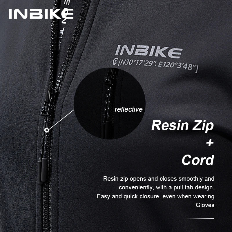 INBIKE 2024 Women Cycling Jackets Winter Thermal Softshell Jacket Windbreaker for Women Windproof Bicycle Clothing with Pockets