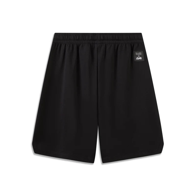 ខោខ្លី Li-Ning សម្រាប់បុរស Wade x Timothy Goodman រាងរលុង មានផាសុកភាព មានហោប៉ៅស៊ីប បាត Lining ទាន់សម័យ AKSW379