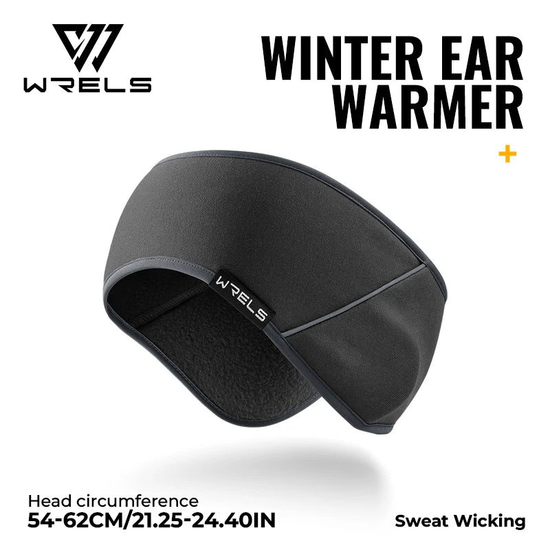 WRELS Ear Muffs Fleece Thermal Ear Covers Headband Reflective Windproof Winter Outdoor Men Women Running Ski Cycling Ear Warmer