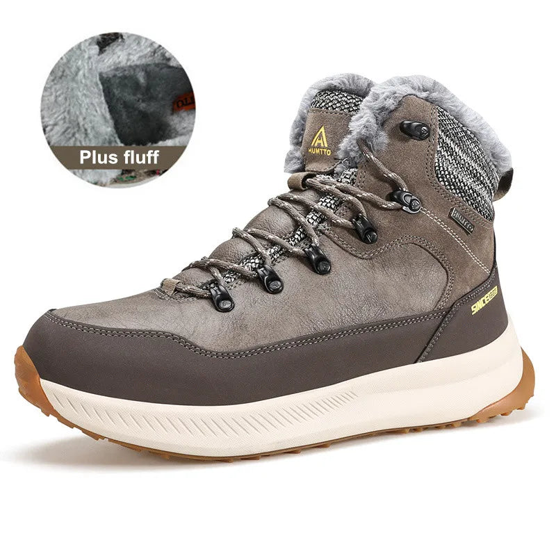 HUMTTO Winter Shoes for Men Waterproof Hiking Shoes Sports Climbing Trekking Boots Mens Luxury Designer Outdoor Sneakers Male