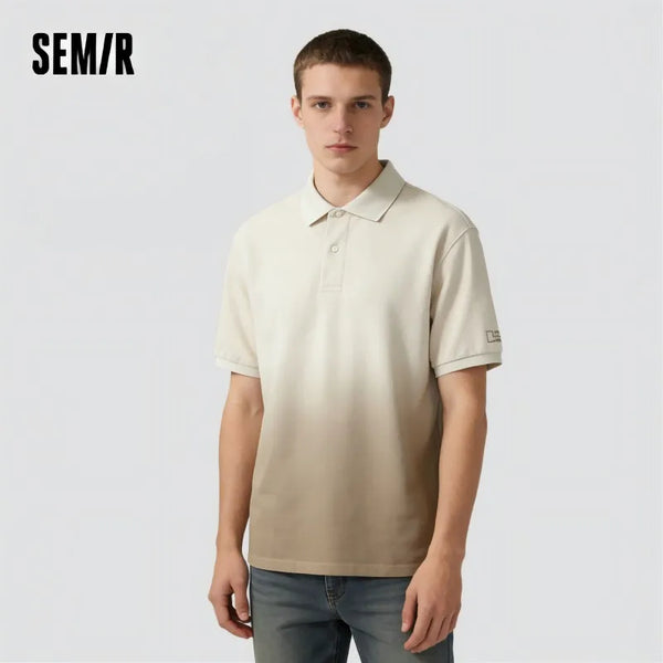 អាវប៉ូឡូបុរស Semir 2026 ដៃខ្លី កប្បាសសុទ្ធ ប៉ាក់ពណ៌ចម្រុះ ស្ទីលធម្មតា ទន់ ស្រួលពាក់ប្រចាំថ្ងៃ