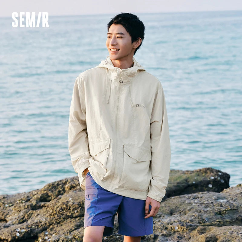 Semir Mens UV Jacket 2026 Hooded Loose Fit Cool Feeling Tops Couple Style Casual Fashion Soft Comfortable Daily Wear