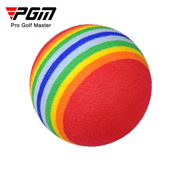 6pcs Golf Rainbow Sponge Ball Indoor Practice Children's Sports Toy EVA Soft Balls JC0543