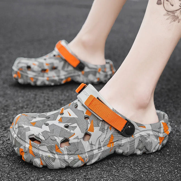 Men's Camouflage Clogs Non-slip EVA Sandals Lightweight Beach Slippers Plus Size 48 49 50 51 Home Garden Outdoor Casual Shoes