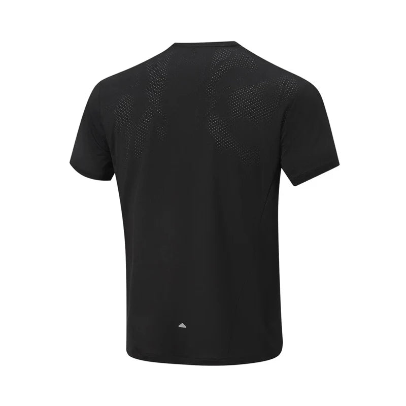 អាវយឺតរត់បុរស Li-Ning LN AIR DRY កមូល មានខ្យល់ចេញចូលបានល្អ មានផាសុកភាព និងឆ្លុះបញ្ចាំងពន្លឺ អាវយឺត LiNing Sport ទំហំធម្មតា ATSW505