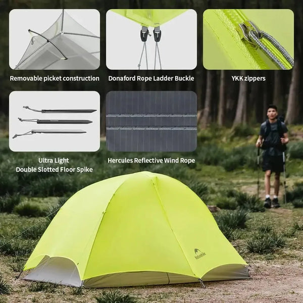 Naturehike 2025 New Star Trail Ultralight 3-Season Hiking Tent Waterproof Ventilated Breathable Single Camping Tent