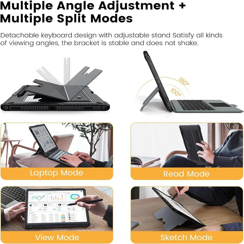 NILLKIN Magic Keyboard For Samsung Galaxy Tab S10 FE+ Case Backlight Keyboard For Samsung S10/S9 Plus Case With Len Protection