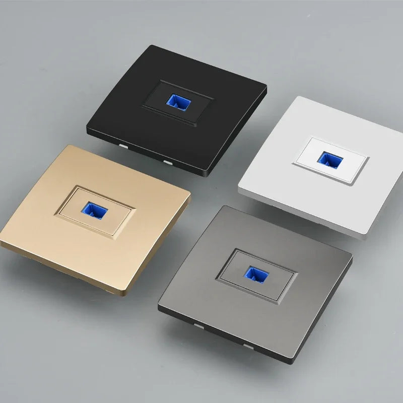 Depoguye Wall-mounted one port fiber optic information socket panel, SC fiber optic wall connector panel with fiber optic cable