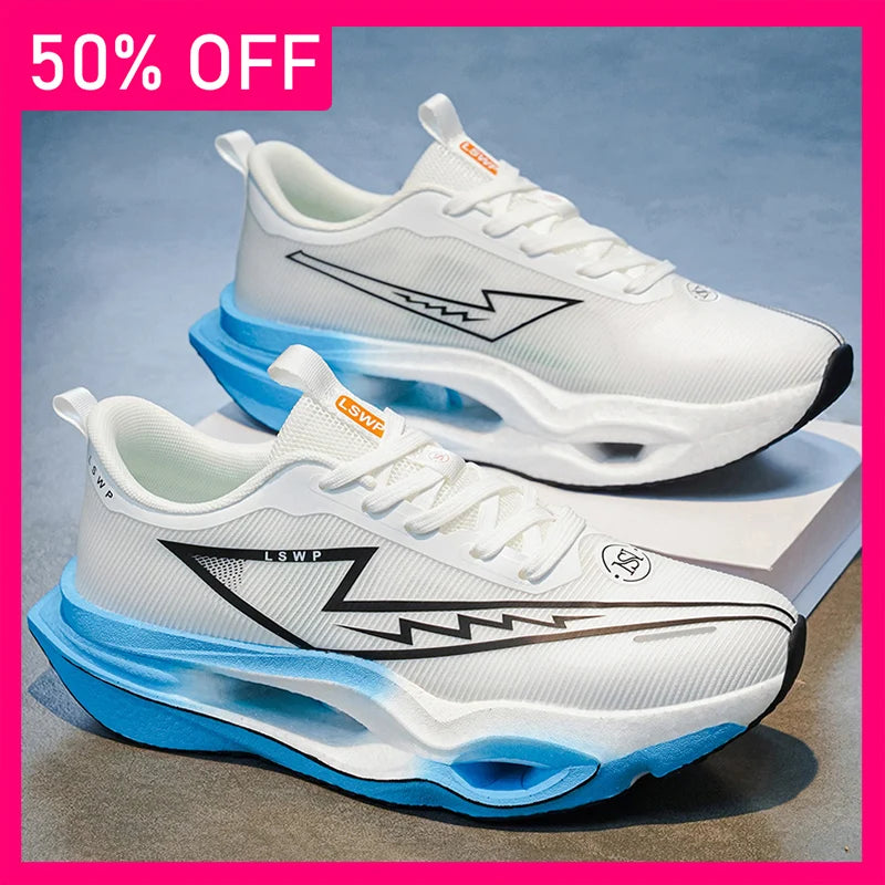 Unisex Sports Shoes Hollowed Out Soft Sole Cushioning Rebound Professional Running Shoes Student School Fitness Training Shoes