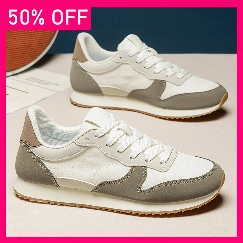 Men Sneakers Spring Retro Versatile Flat Bottom Anti Slip Wear-resistant Outdoor Fitness Shoes 2026 New Comfort Running Shoes