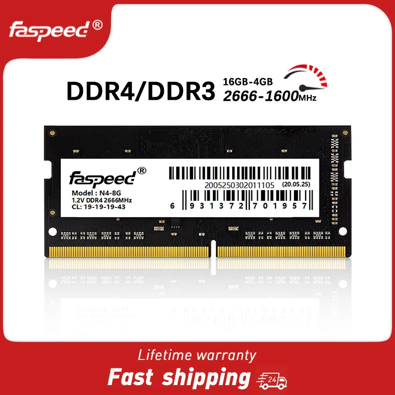 Laptop Memoria Ram DDR4 DDR3 16GB 8GB 4GB 2666MHz 1600MHz lnternal Memory Ram DDR 3 DDR 4 1.2V 1.35V SODIMM For Notebook