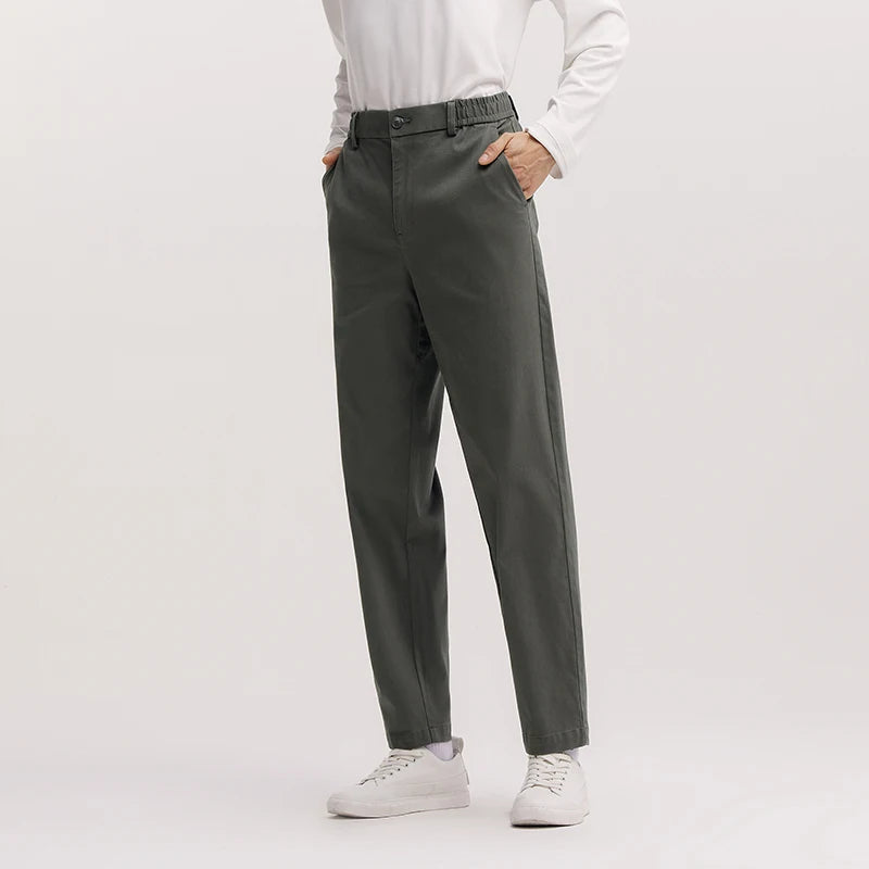 Semir Solid Color Casual Pants Tapered Fit Men 2025 Spring Basic Style Simple Fashion Long Comfortable Trousers
